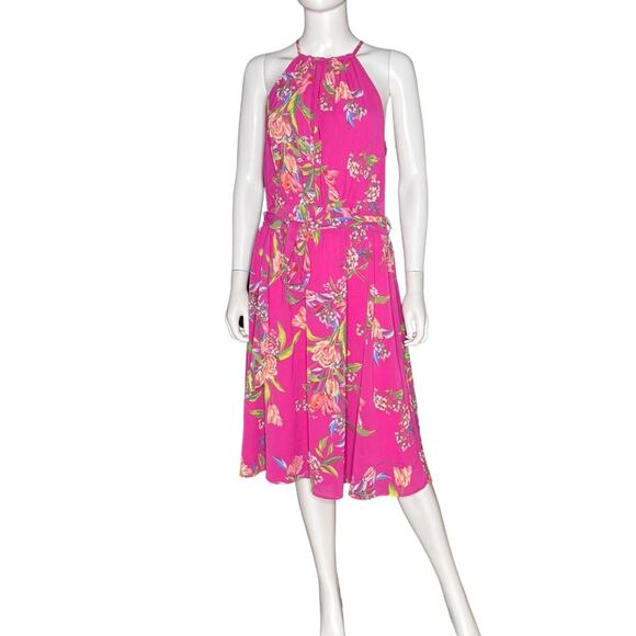 RACHEL Rachel Roy Women's Jinx Chiffon Midi Dress Lilac Bloom Sz 10 NWT - Picture 2 of 7